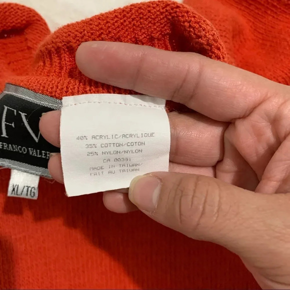 Vintage Franco Valeri Orange sleeves vest size M - Picture 6 of 6